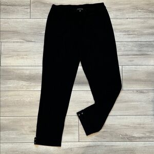 Eileen Fisher black viscose cuffed pull on pants size XS